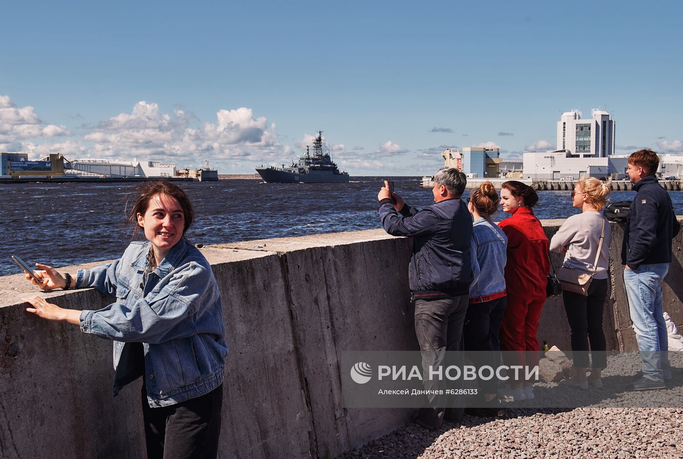 Репетиция парада в честь Дня Военно-морского флота