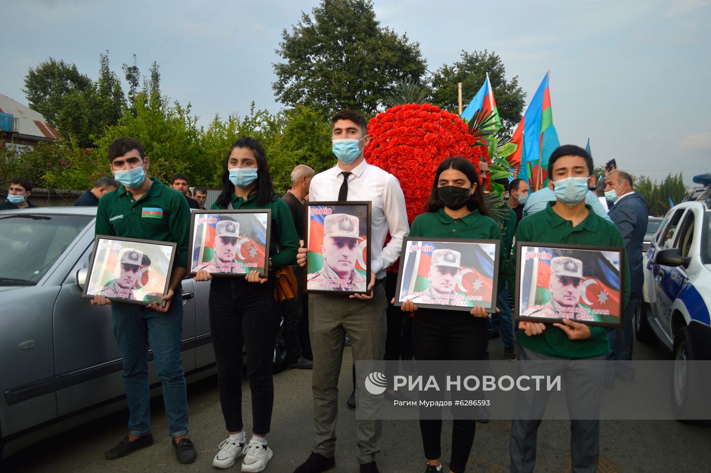 Похороны военнослужащих Азербайджана, погибших на границе с Арменией