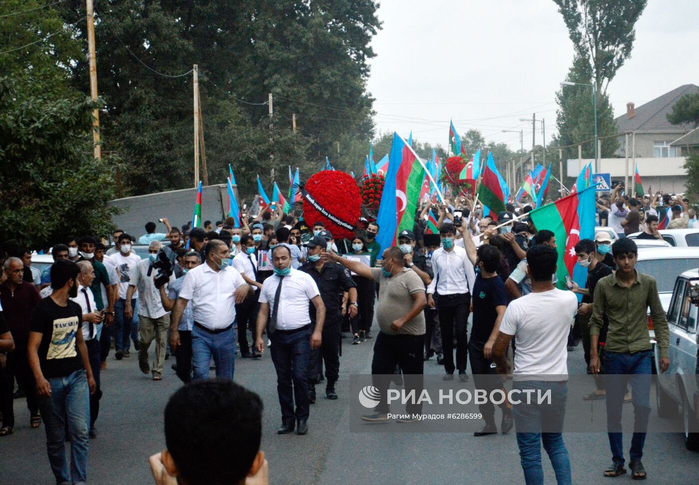 Похороны военнослужащих Азербайджана, погибших на границе с Арменией