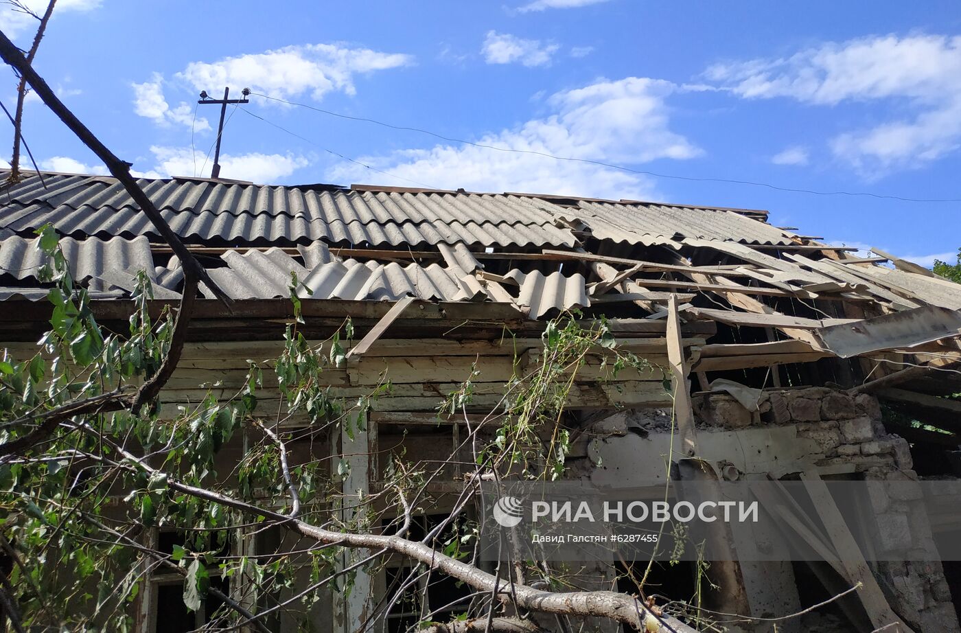 Последствия обстрела на армяно-азербайджанской границе