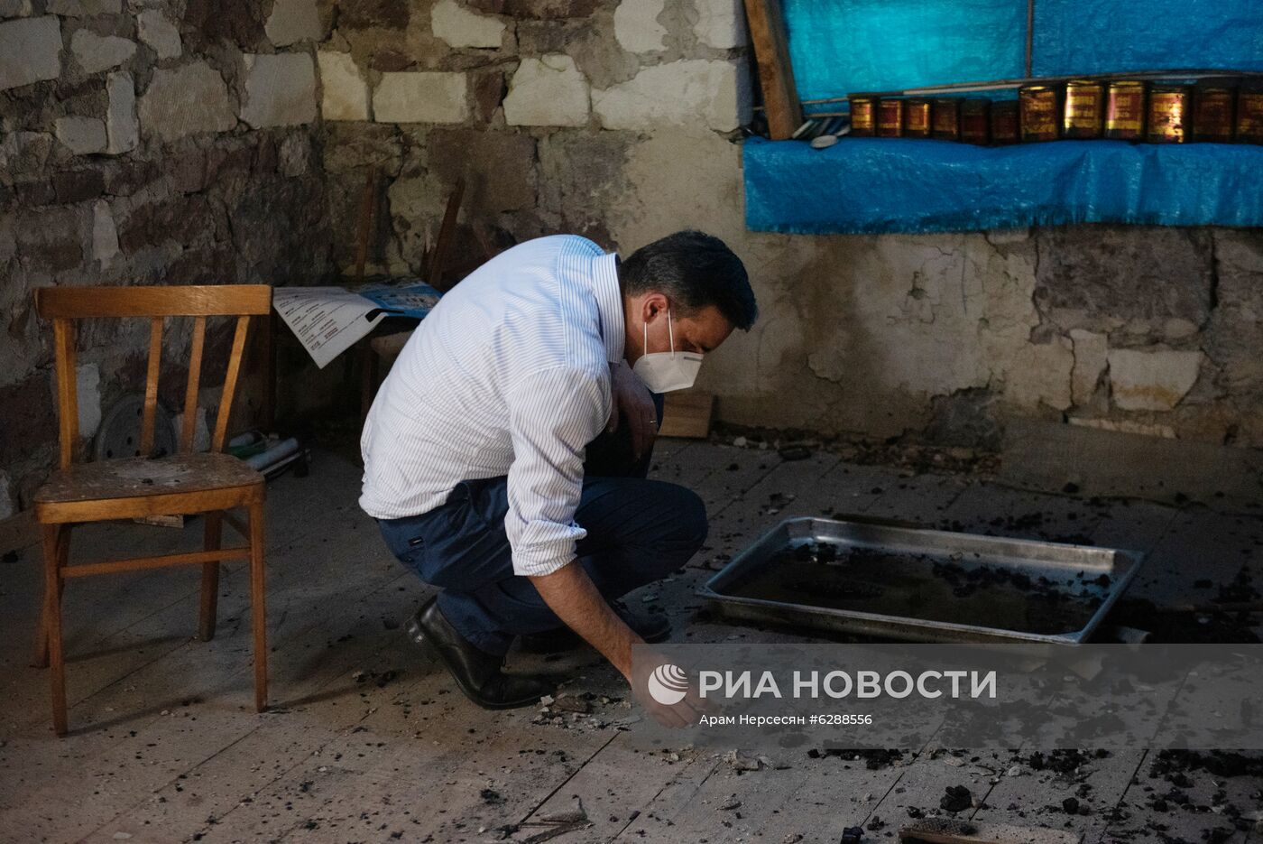 Последствия обстрела на армяно-азербайджанской границе