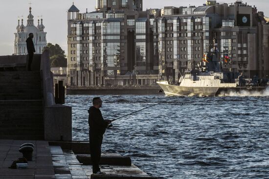 Репетиция парада в честь Дня Военно-морского флота