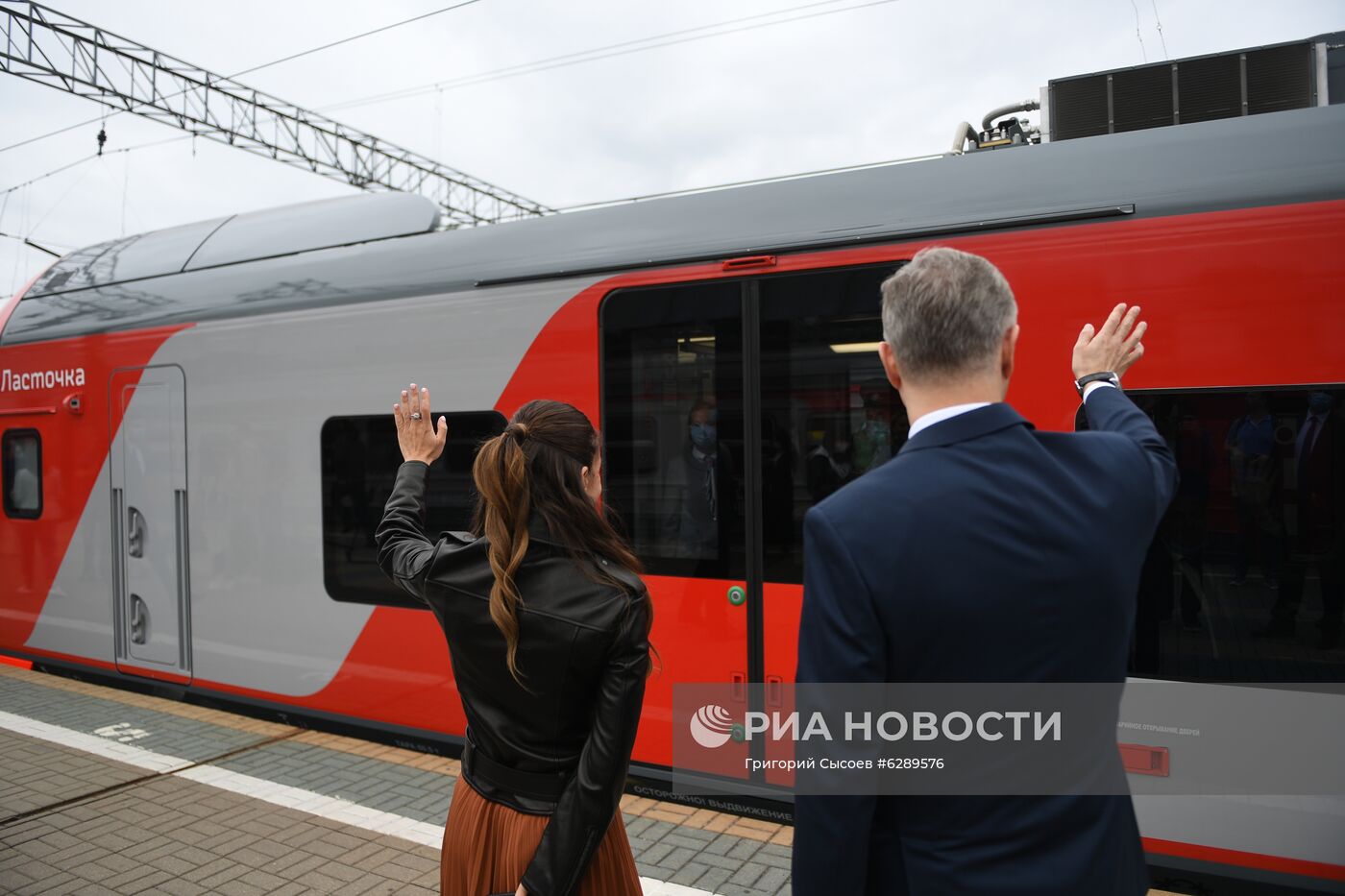 Первый рейс скоростного поезда "Ласточка" из Москвы в Кострому