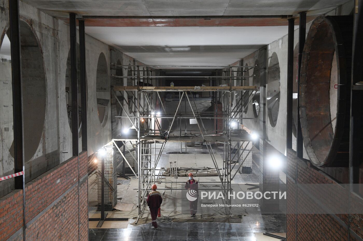 Строительство станции метро "Электрозаводская"