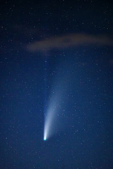 Комета NeoWise в небе над Адыгеей