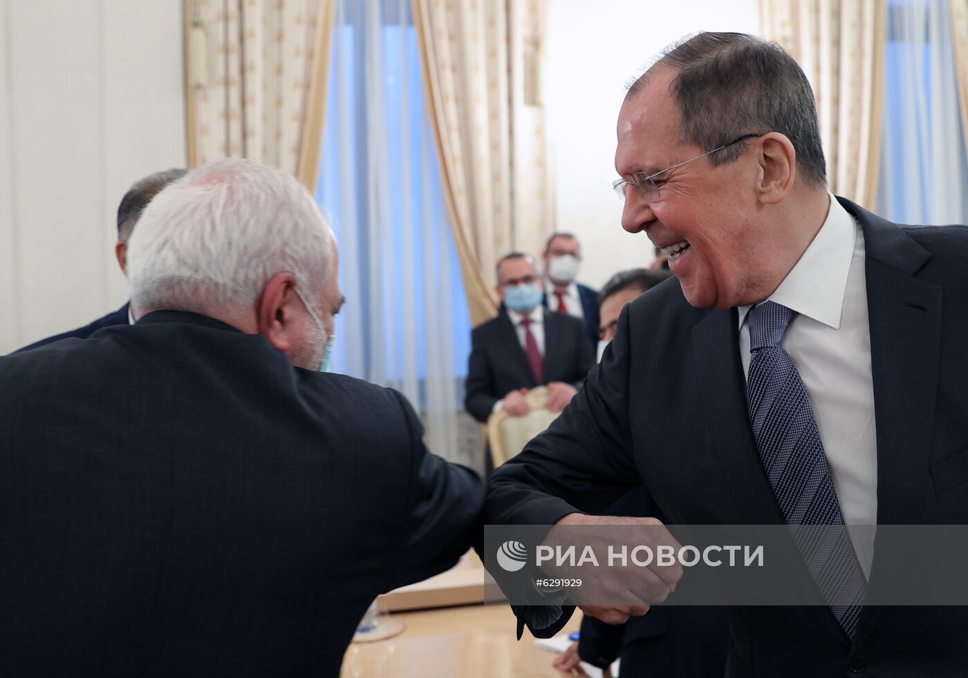 Встреча глав МИД РФ и Ирана С. Лаврова и М. Зарифа