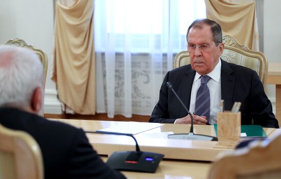 Встреча глав МИД РФ и Ирана С. Лаврова и М. Зарифа