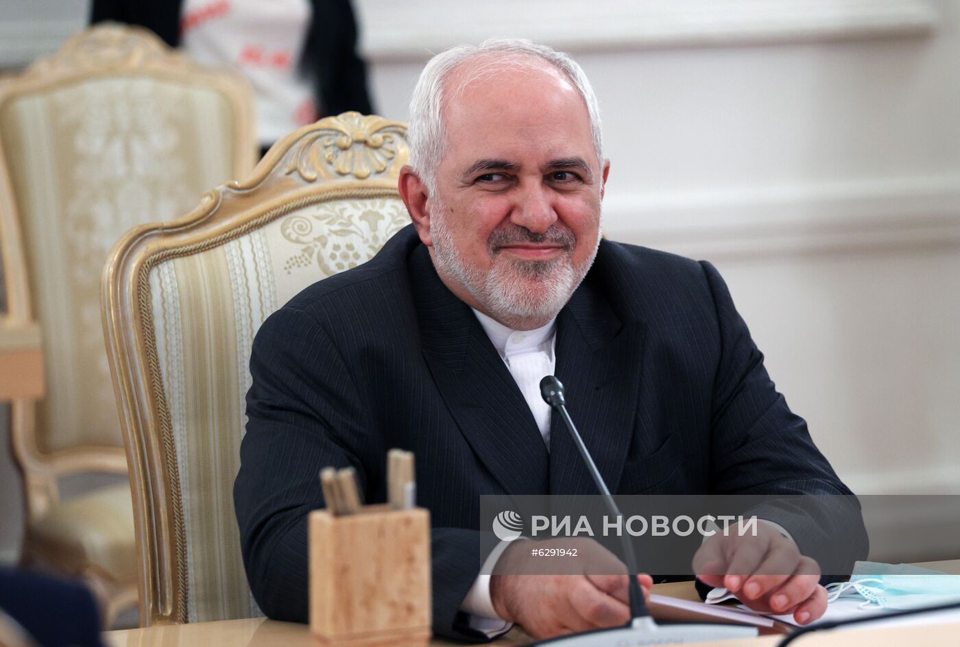 Встреча глав МИД РФ и Ирана С. Лаврова и М. Зарифа