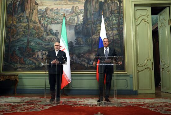 Встреча глав МИД РФ и Ирана С. Лаврова и М. Зарифа