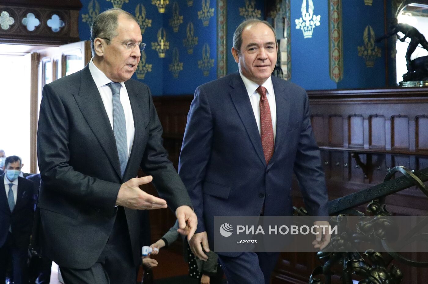 Встреча глав МИД РФ и Алжира С. Лаврова и С. Букадума