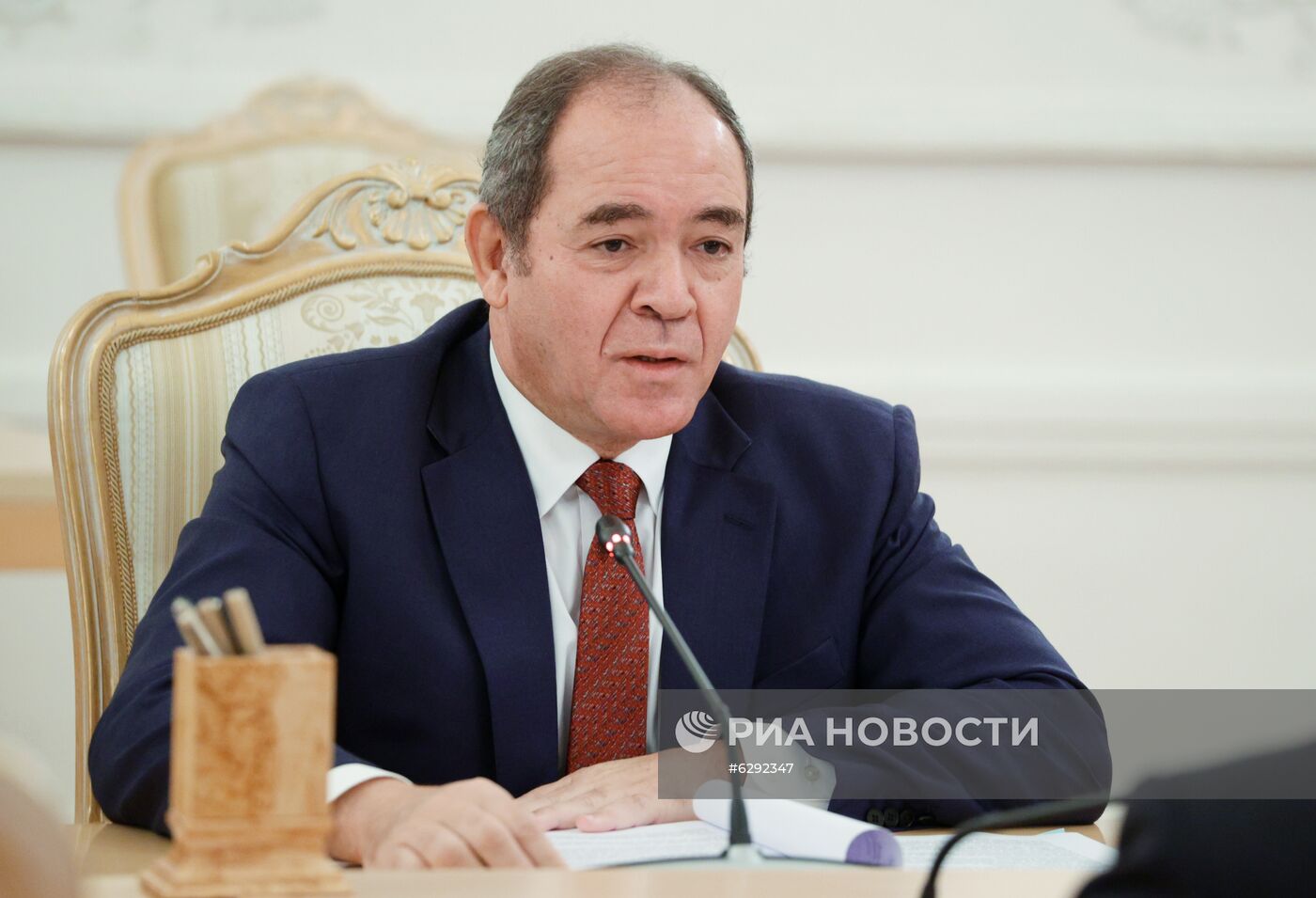 Встреча глав МИД РФ и Алжира С. Лаврова и С. Букадума