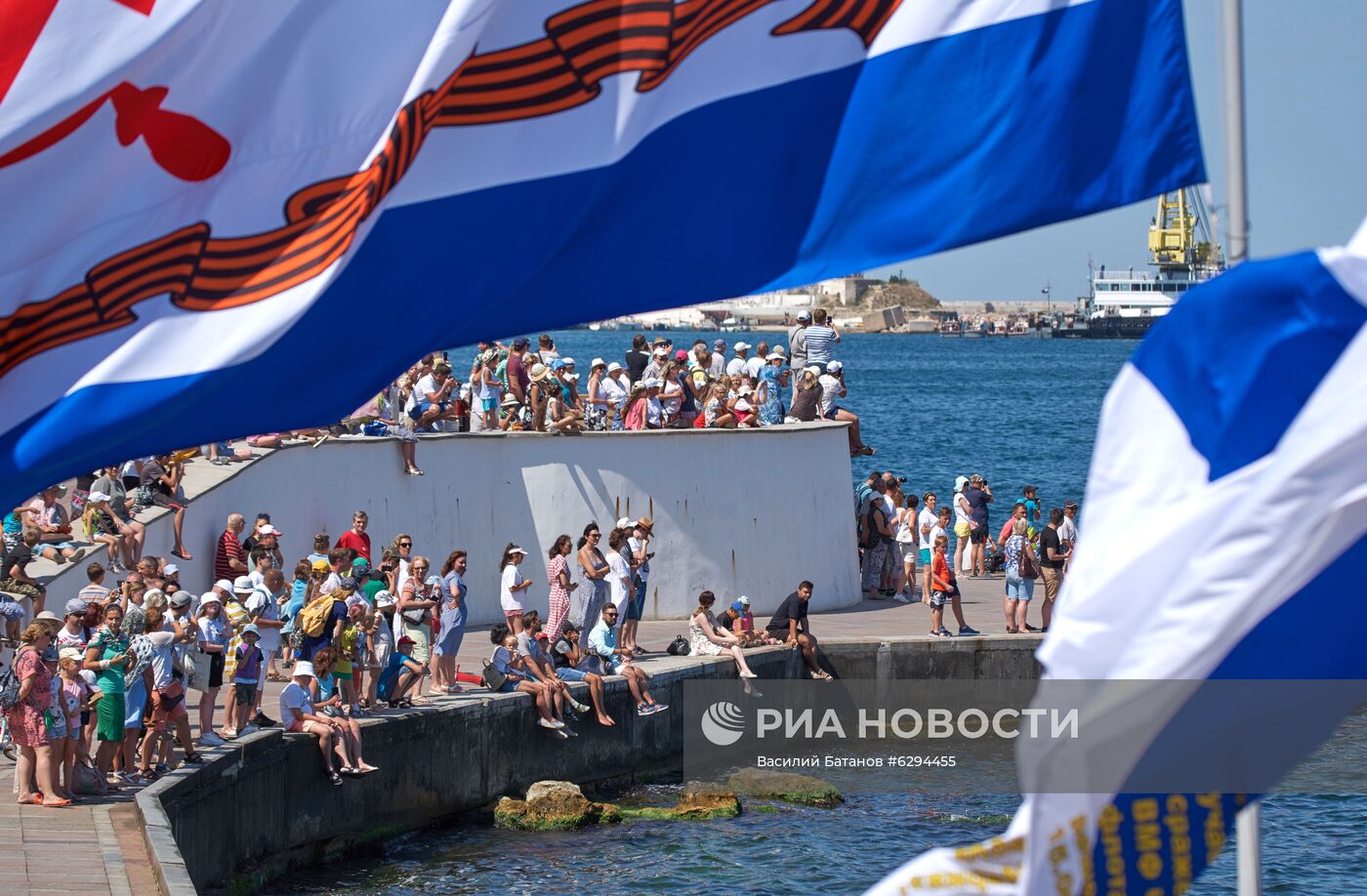 Генеральная репетиция парада в честь Дня ВМФ в городах России