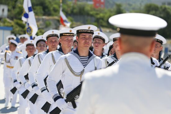 Генеральная репетиция парада в честь Дня ВМФ в городах России