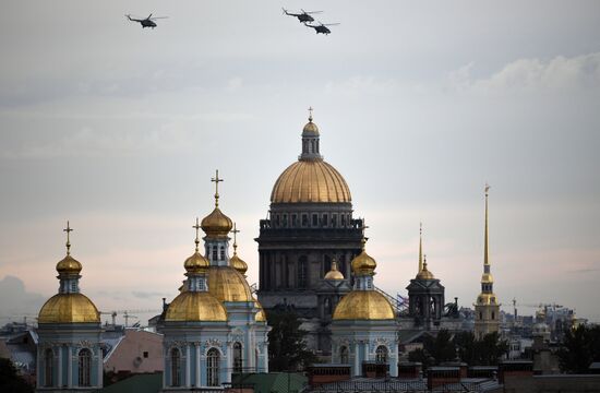 Генеральная репетиция парада в честь Дня ВМФ в городах России