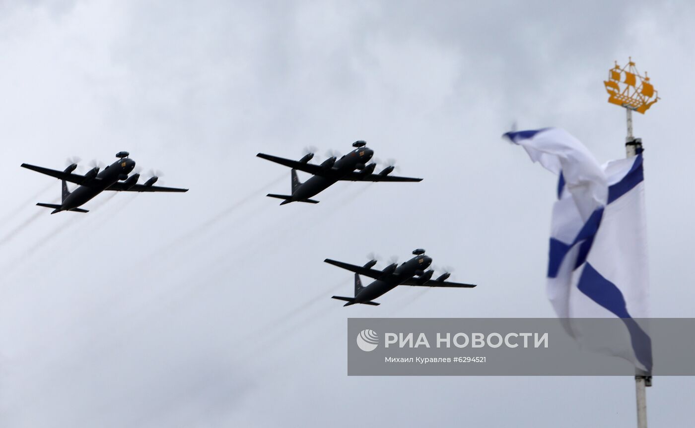 Генеральная репетиция парада в честь Дня ВМФ в городах России