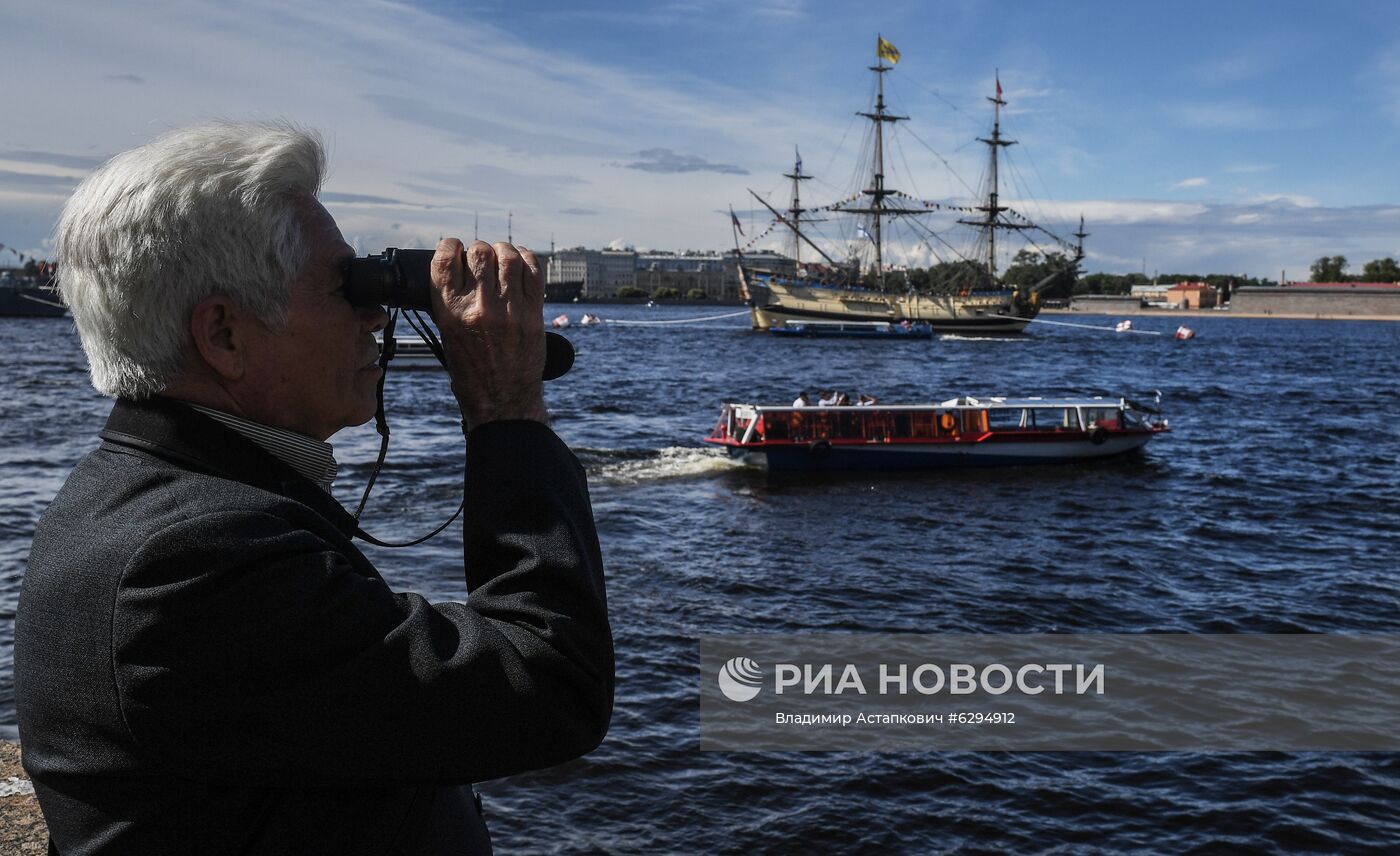 Генеральная репетиция парада в честь Дня ВМФ в городах России