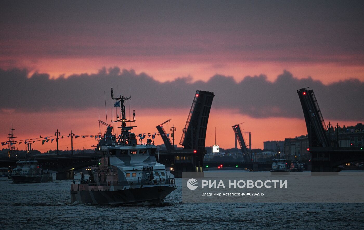 Генеральная репетиция парада в честь Дня ВМФ в городах России