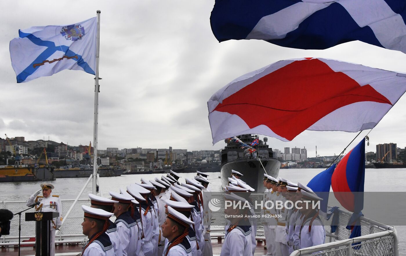 Генеральная репетиция парада в честь Дня ВМФ в городах России