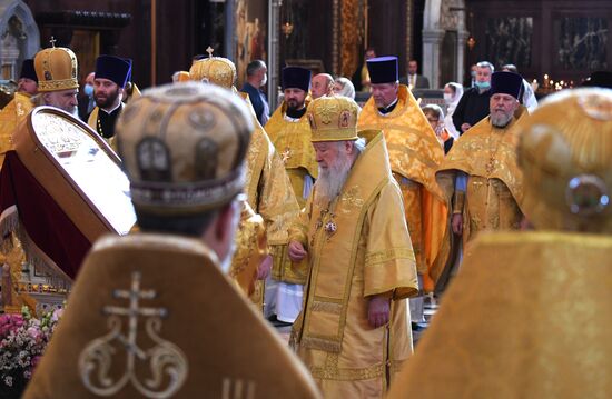 Патриаршее богослужение в храме Христа Спасителя 