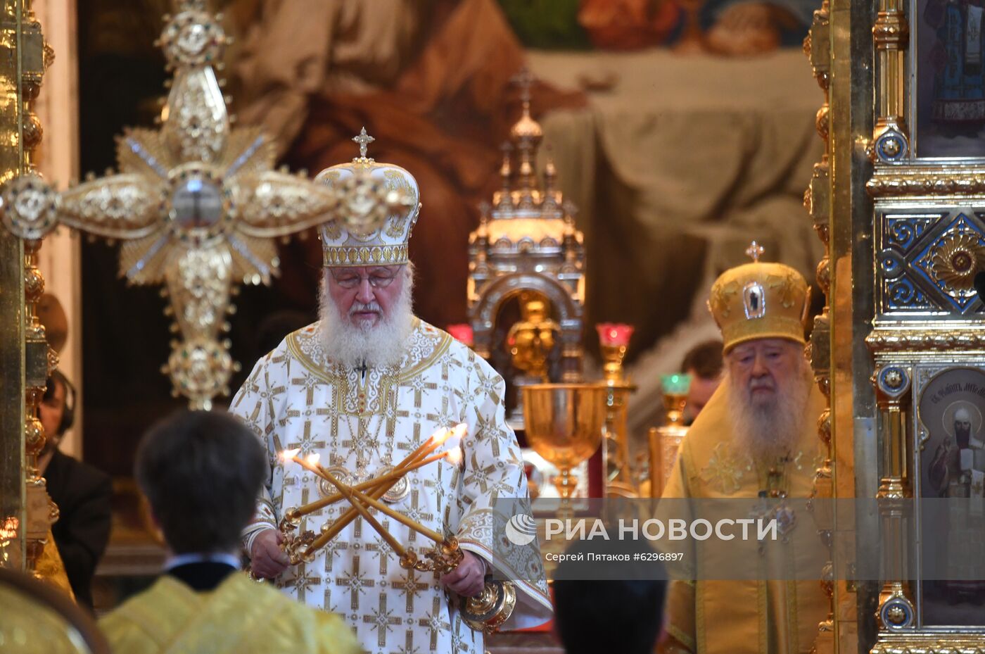 Патриаршее богослужение в храме Христа Спасителя 