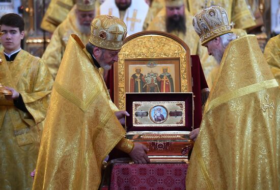 Патриаршее богослужение в храме Христа Спасителя 