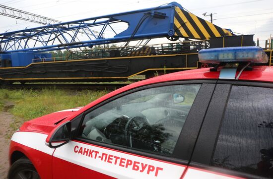 Два электровоза столкнулись в Санкт-Петербурге