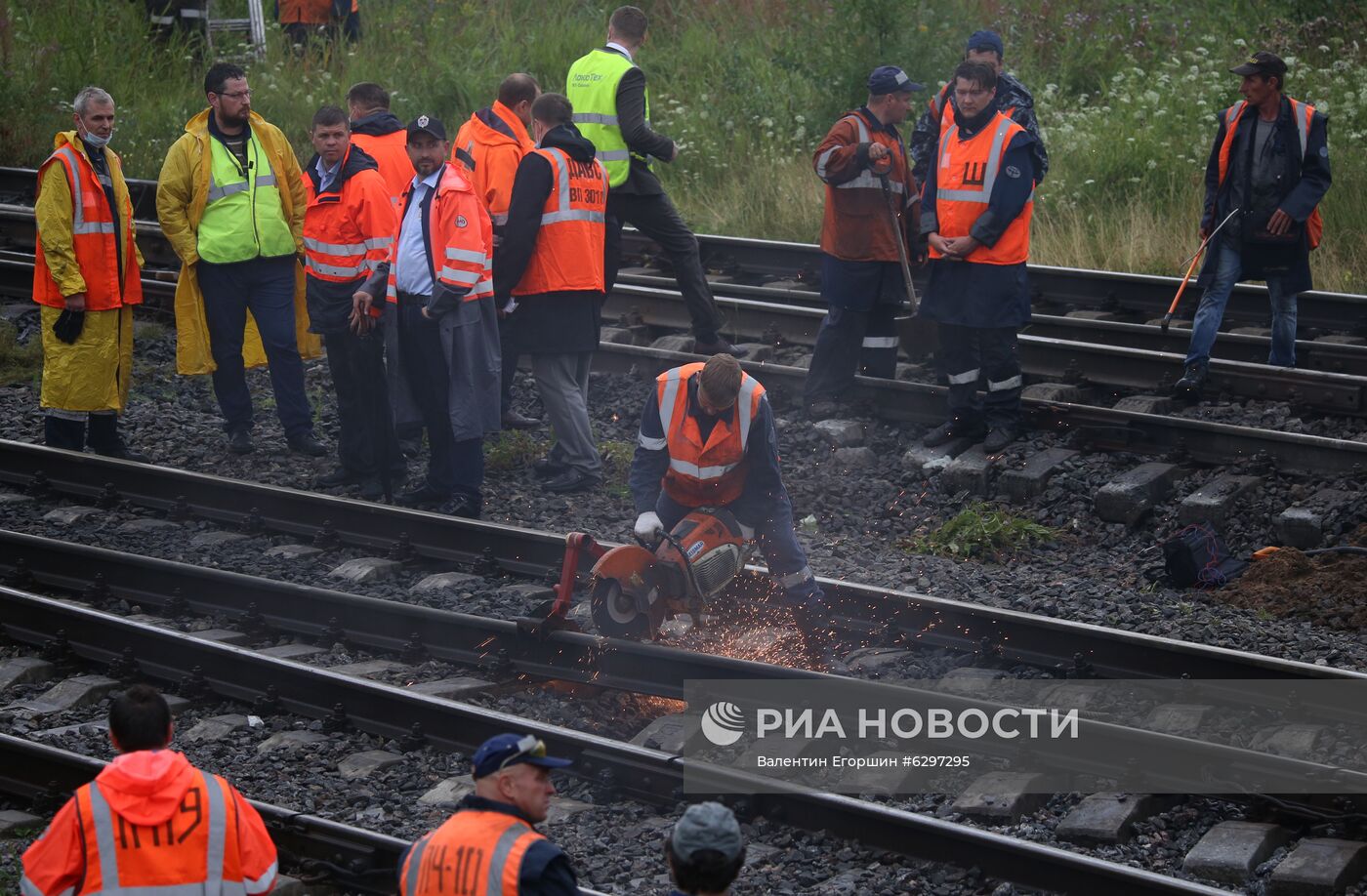 Два электровоза столкнулись в Санкт-Петербурге