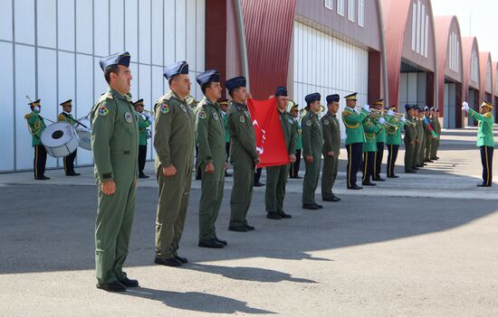 Торжественная церемония встречи участвующего в учениях личного состава Вооруженных Сил Турции в Азербайджан