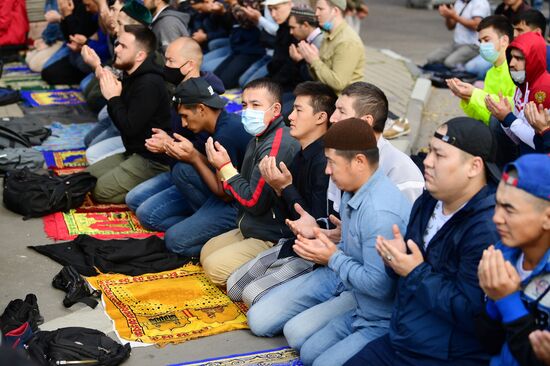 Празднование Курбан-байрама в Москве