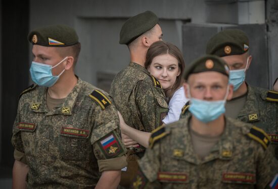 Ночная репетиция парада Победы в Москве