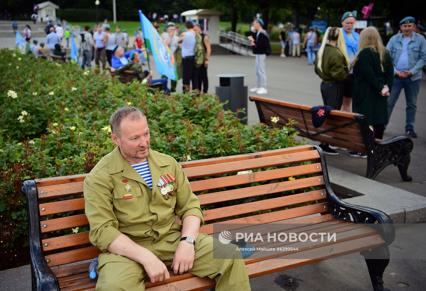 Празднование Дня ВДВ в Москве