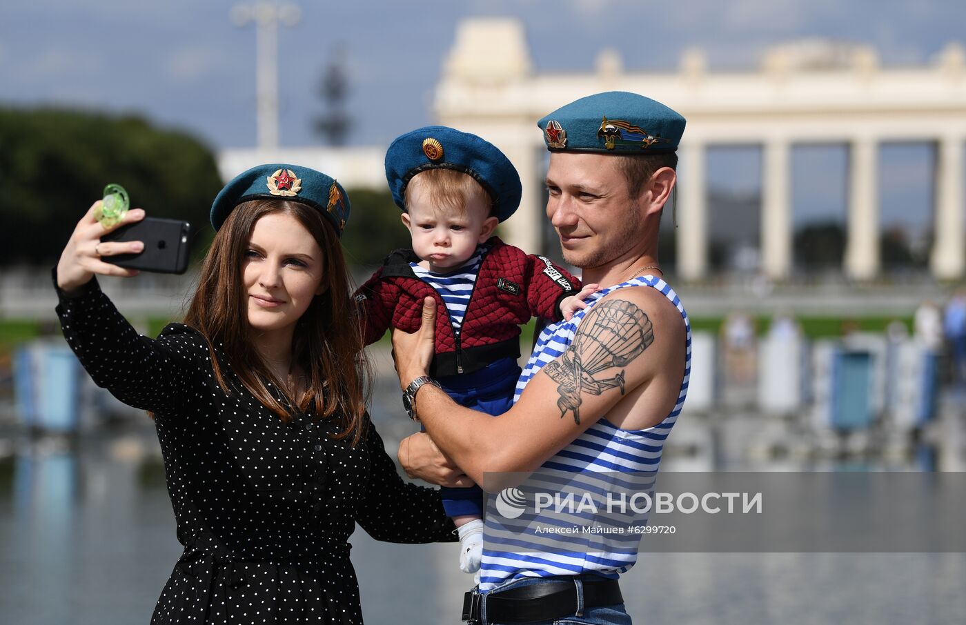 Празднование Дня ВДВ в Москве