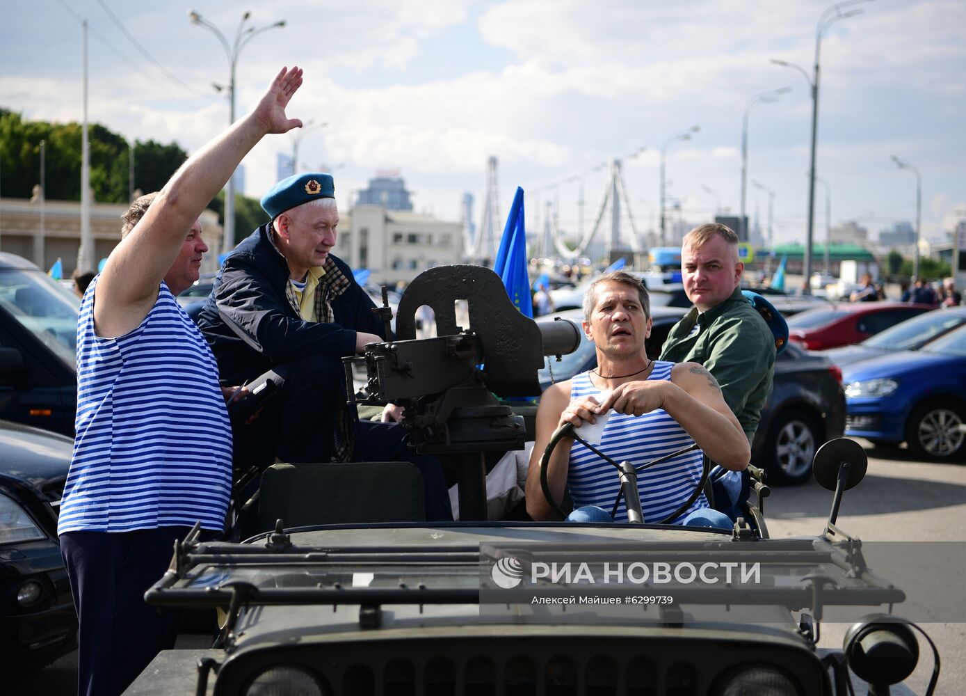 Празднование Дня ВДВ в Москве