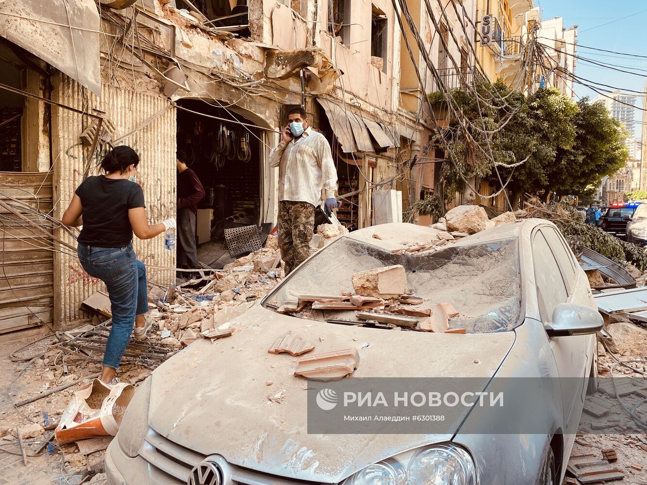 Последствия взрыва в Ливане