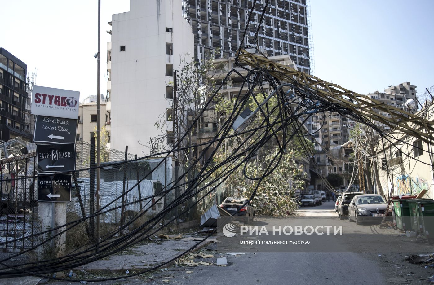 Последствия взрыва в Ливане