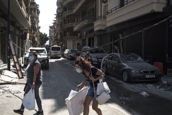 Последствия взрыва в Ливане 