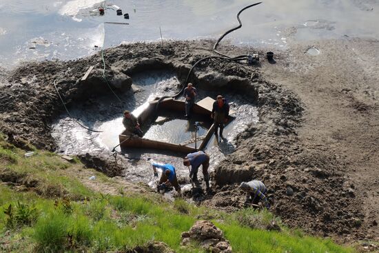 Скелет взрослого мамонта нашли на Ямале