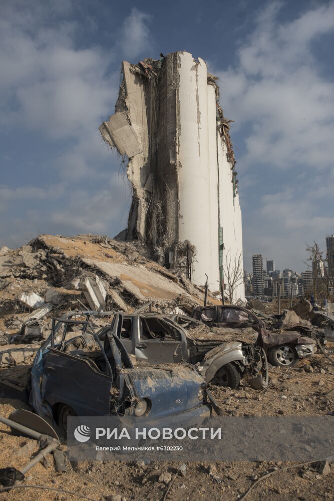 Последствия взрыва в Ливане