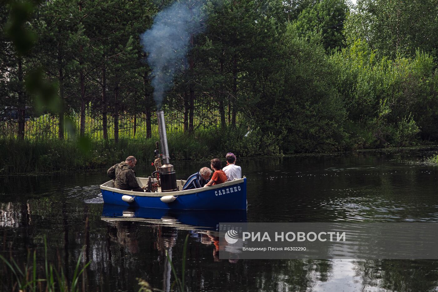 Ходовые испытания паровой лодки "Саблино" 