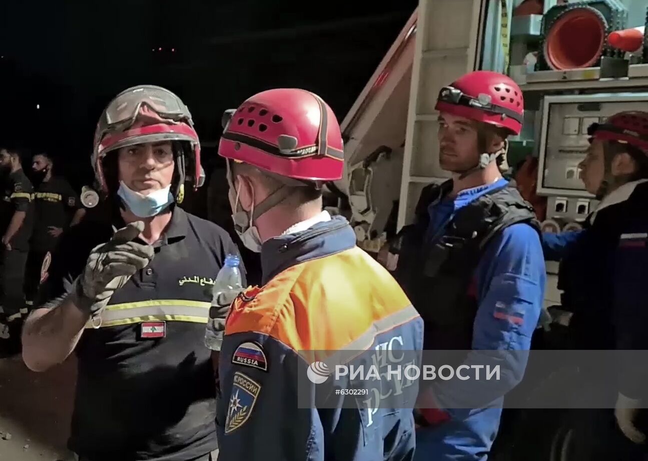 Последствия взрыва в Ливане