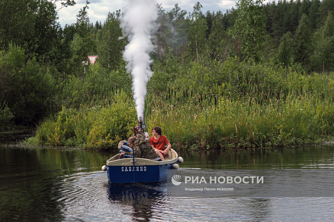 Ходовые испытания паровой лодки "Саблино" 