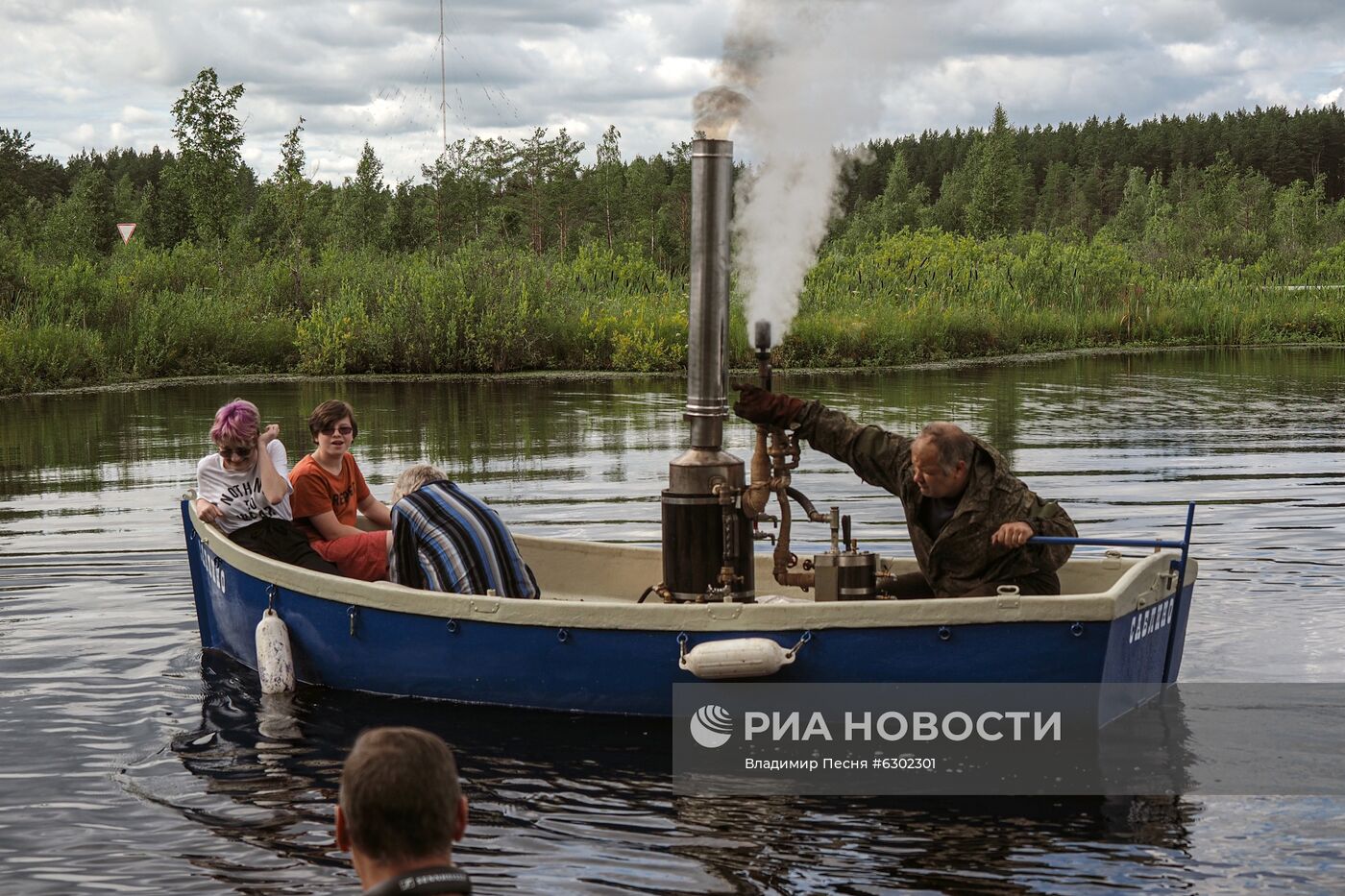 Ходовые испытания паровой лодки "Саблино" 