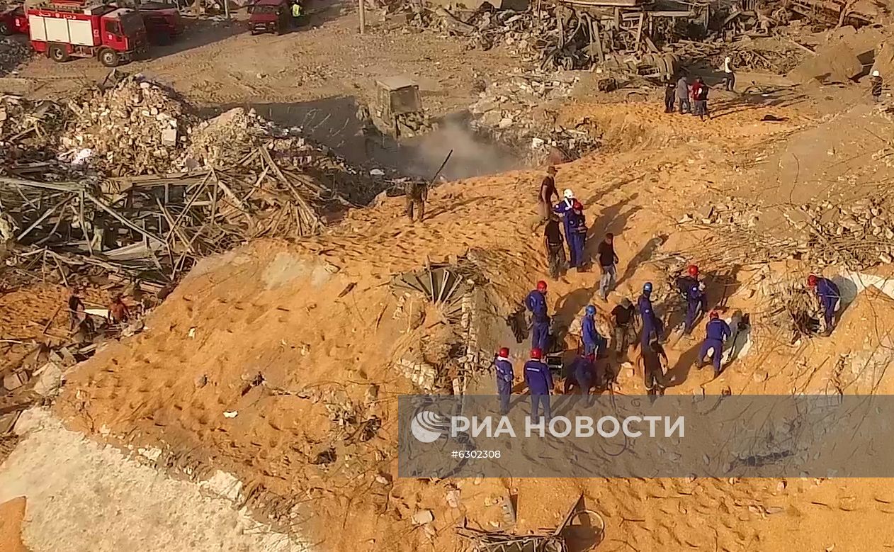 Последствия взрыва в Ливане