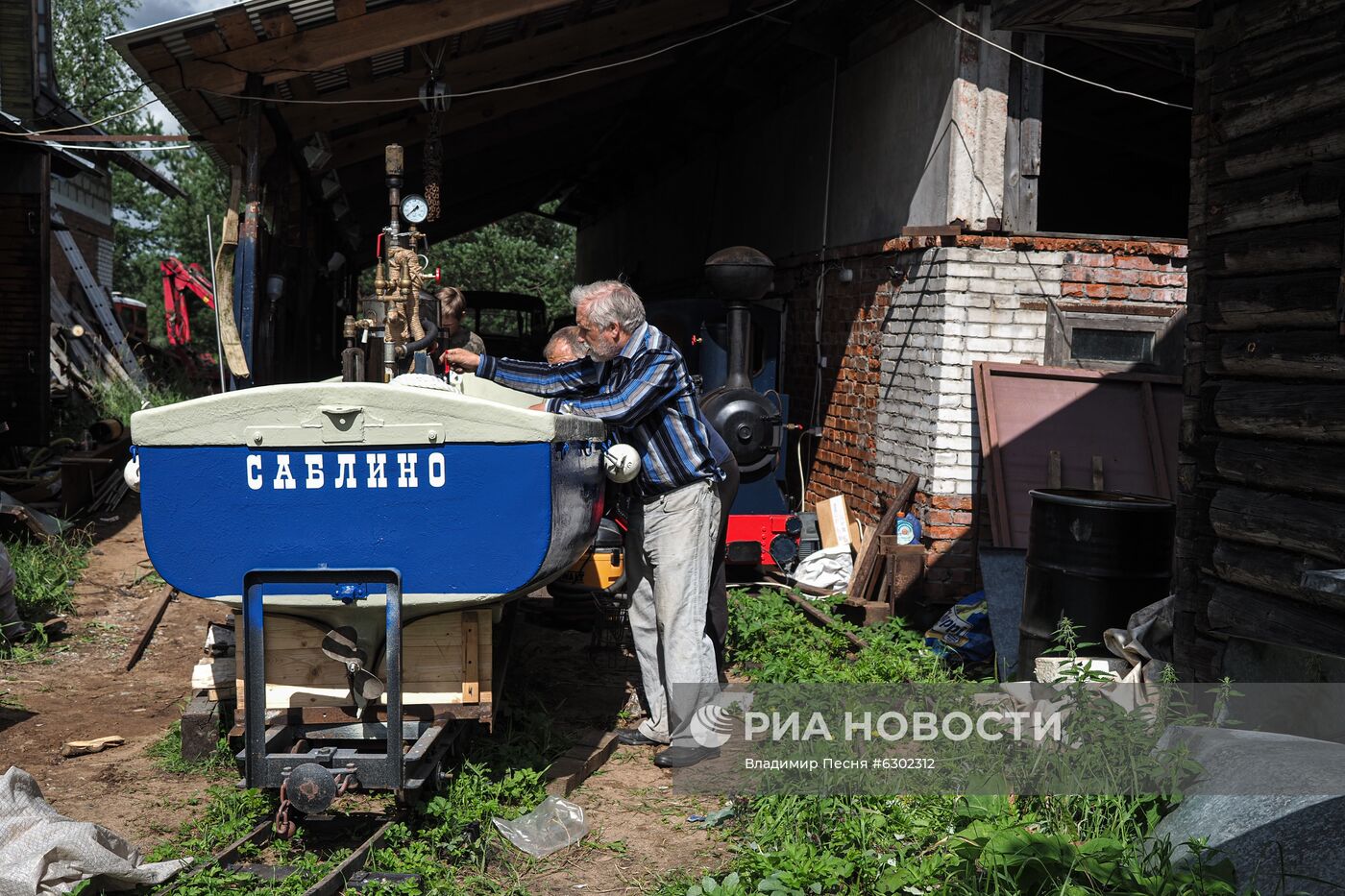 Ходовые испытания паровой лодки "Саблино" 