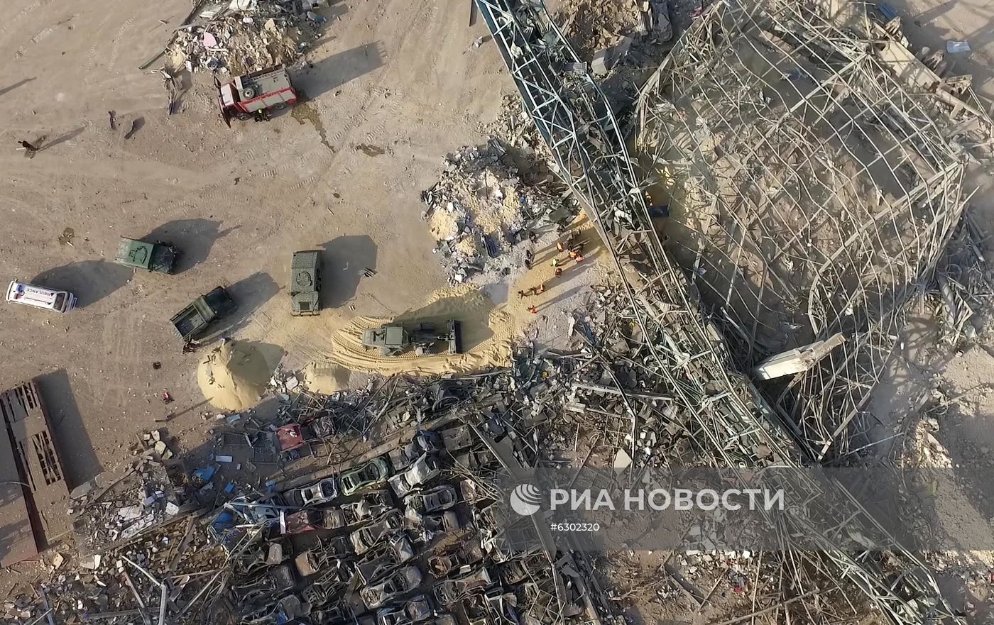 Последствия взрыва в Ливане