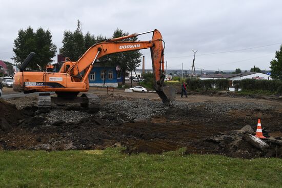 Тулун после паводка 
