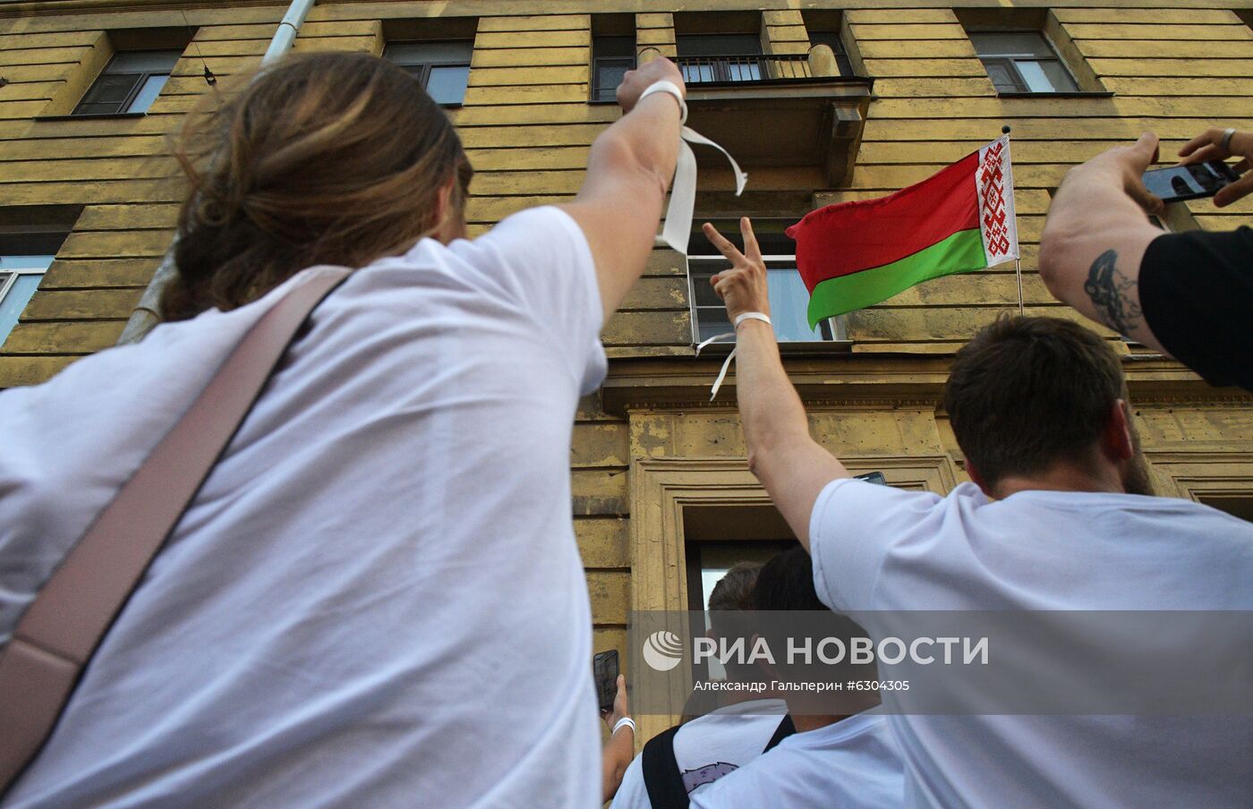 Ситуация у посольства Белоруссии в Москве и Петербурге