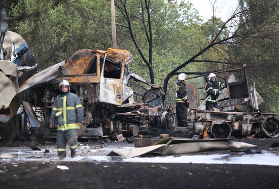 Взрыв газа на АЗС в Волгограде