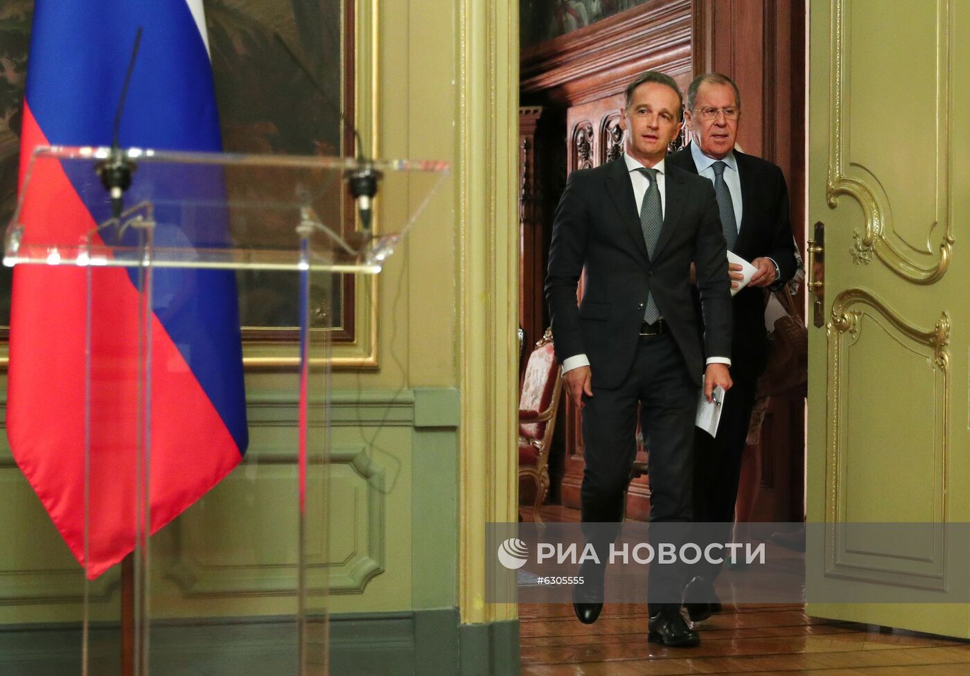 Встреча глав МИД РФ и Германии С. Лаврова и Х. Мааса  