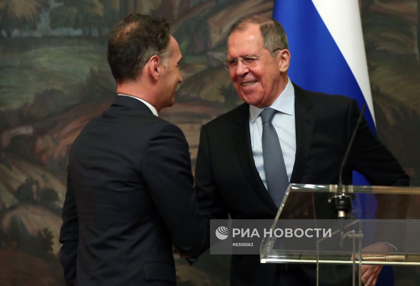 Встреча глав МИД РФ и Германии С. Лаврова и Х. Мааса